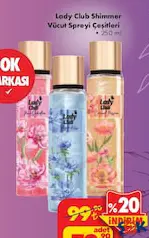 LADY CLUB SHİMMER VÜCUT SPREYİ ÇEŞİTLERİ 250 ML LADY CLUB SHİMMER VÜCUT SPREYİ ÇEŞİTLERİ 250 ML